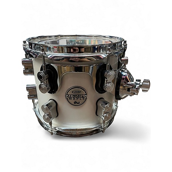 Used PDP by DW 6 Piece Concept Maple Pearlescent White Drum Kit