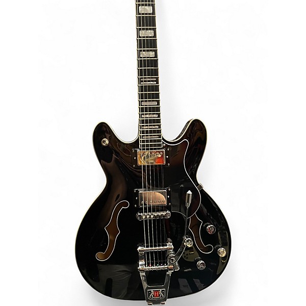 Used Hagstrom Tremar Viking Deluxe BLACK Hollow Body Electric Guitar