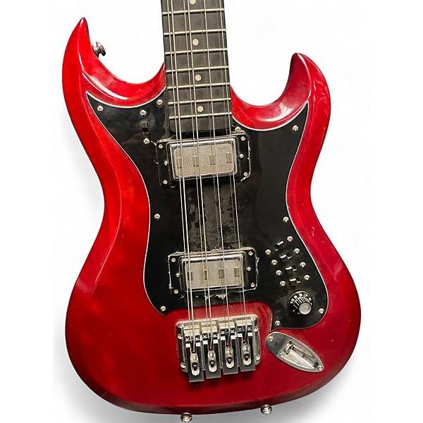 Used Hagstrom H8II Cherry Electric Bass Guitar