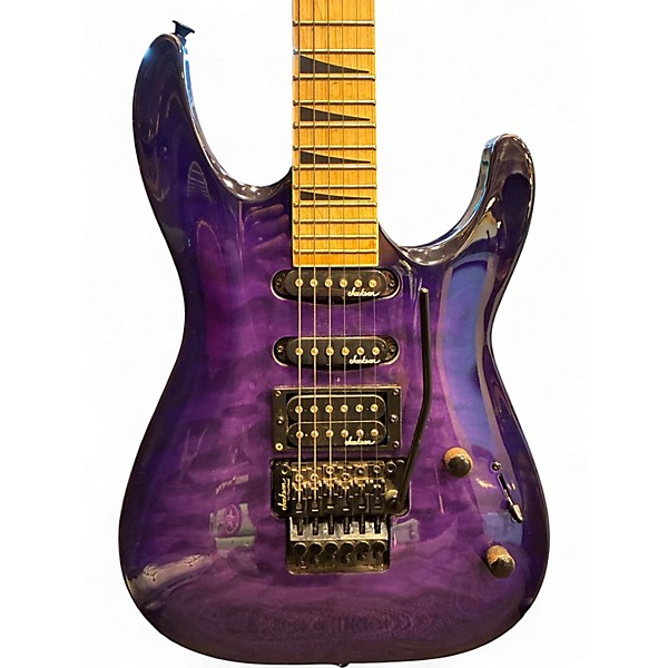 Used Jackson JS34Q Dinky Trans Purple Solid Body Electric Guitar