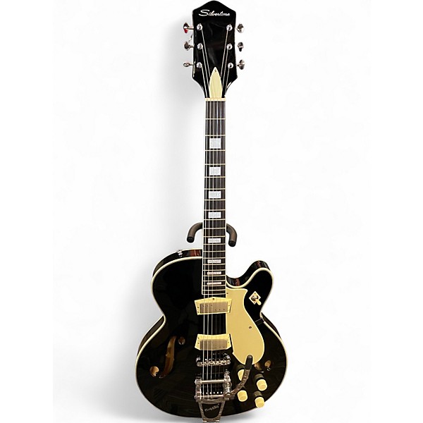 Used Silvertone 1446 REISSUE BLACK Hollow Body Electric Guitar