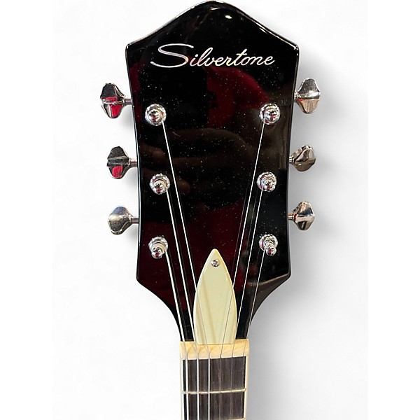 Used Silvertone 1446 REISSUE BLACK Hollow Body Electric Guitar