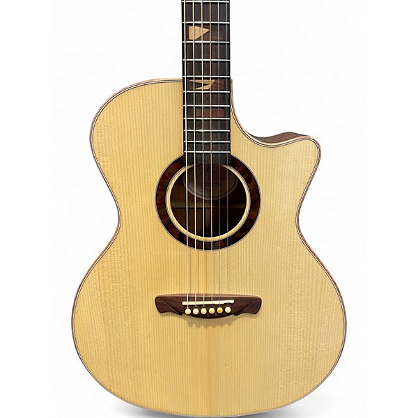 Used Hsienmo GA Cutaway Natural Acoustic Electric Guitar