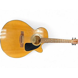 Used Fender GC140SCE Grand Concert Natural Acoustic Electric Guitar