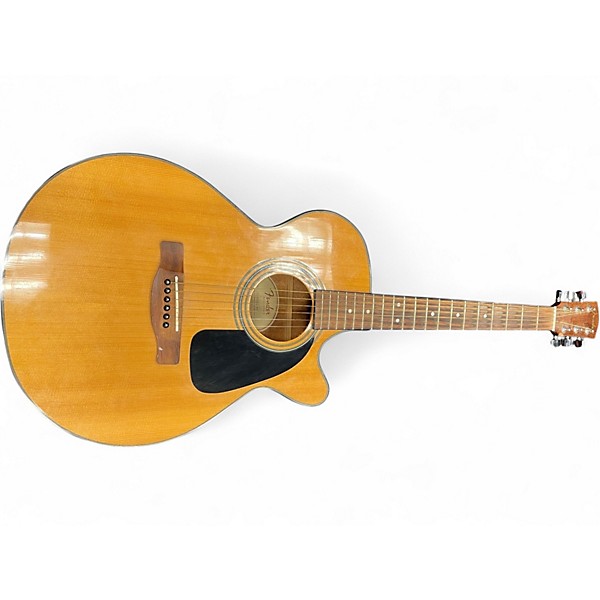 Used Fender GC140SCE Grand Concert Natural Acoustic Electric Guitar