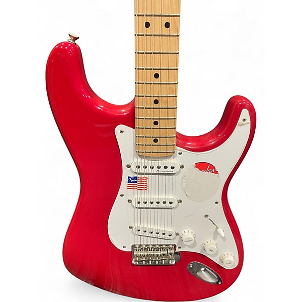 Used Fender Eric Clapton Signature Stratocaster Red Solid Body Electric Guitar