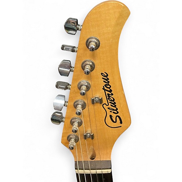 Used Silvertone S STYLE Sunburst Solid Body Electric Guitar