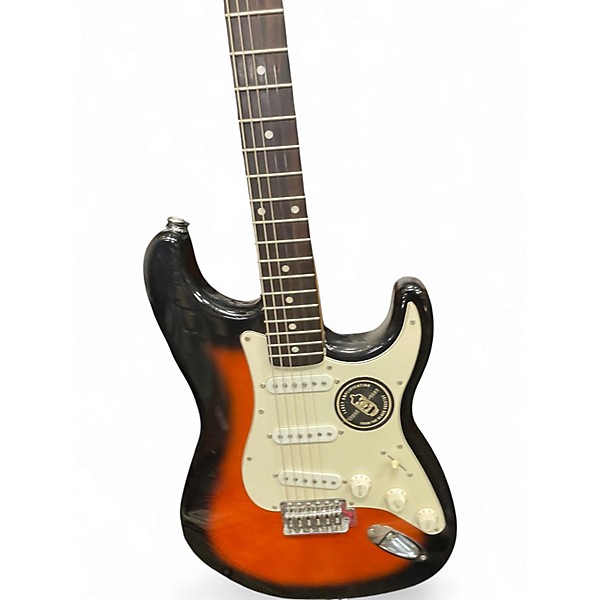 Used Silvertone S STYLE Sunburst Solid Body Electric Guitar