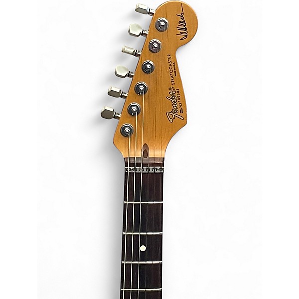 Vintage 1990s Fender Artist Series Jeff Beck Stratocaster Vintage White Solid Body Electric Guitar