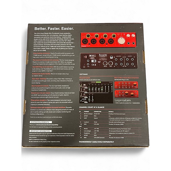 Used Focusrite Clarett 4Pre Audio Interface
