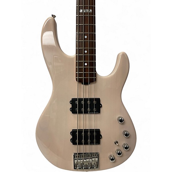 Used ESP E-II AP-4 Trans White Electric Bass Guitar