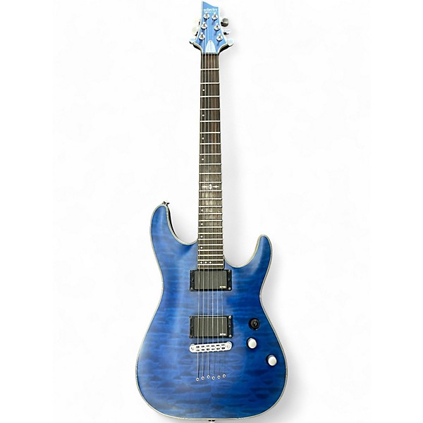 Used Schecter Guitar Research C1 Platinum Trans Blue Solid Body Electric Guitar