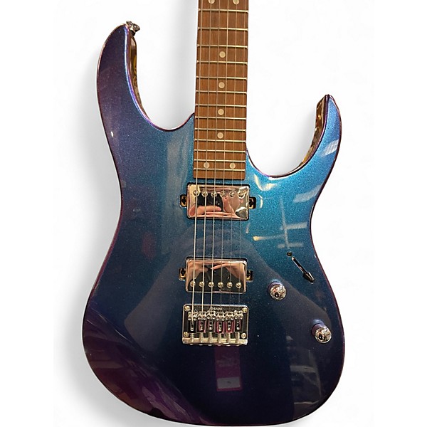 Used Ibanez GIO GRG121SP Electron Blue Metallic Solid Body Electric Guitar