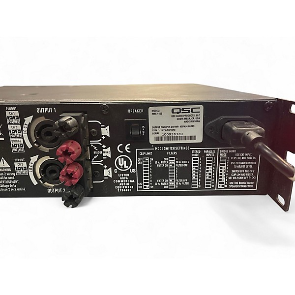 Used QSC RMX1450 Power Amp