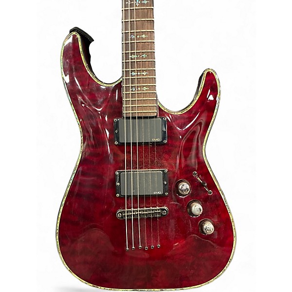 Used Schecter Guitar Research Hellraiser C1 Black Cherry Solid Body Electric Guitar