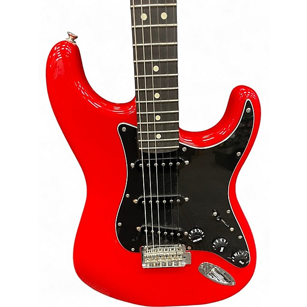 Used Fender Limited Edition Player Stratocaster Ferrari Red Solid Body Electric Guitar