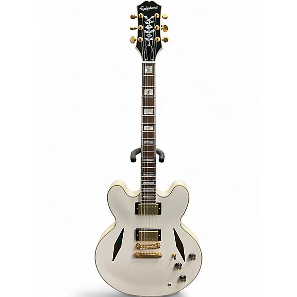 Used Epiphone Emily Wolfe Sheraton White Hollow Body Electric Guitar