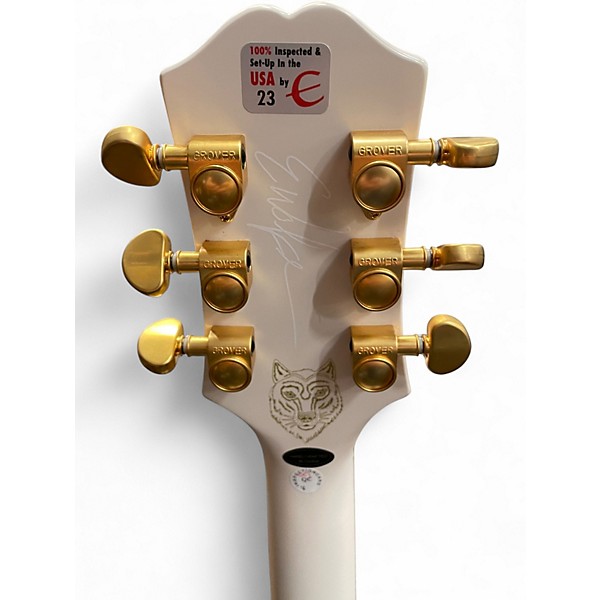 Used Epiphone Emily Wolfe Sheraton White Hollow Body Electric Guitar