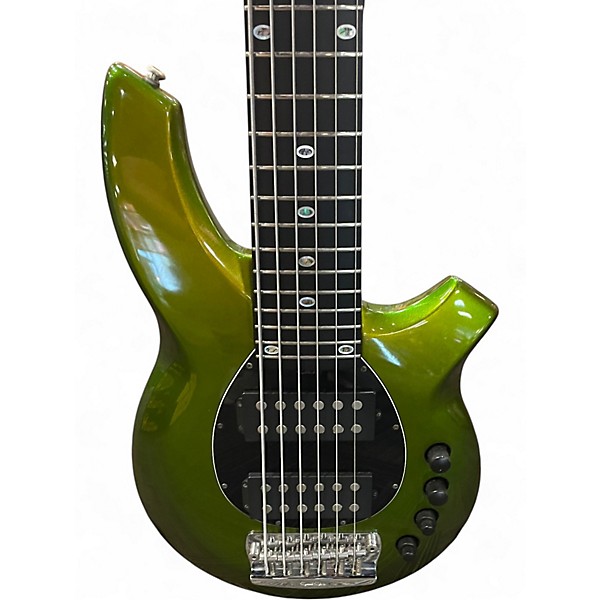 Used Ernie Ball Music Man Bongo 6 String GREEN Electric Bass Guitar
