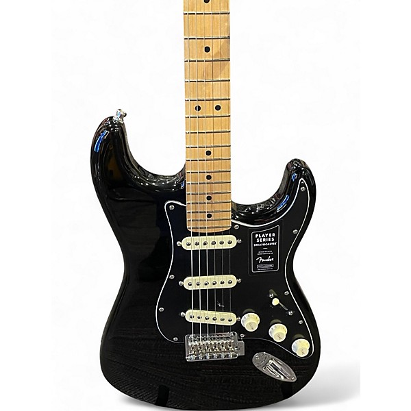 Used Fender Player Stratocaster Black Solid Body Electric Guitar