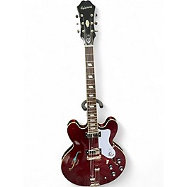 Used 2021 Epiphone RIVIERA Sparkling Burgundy Hollow Body Electric Guitar