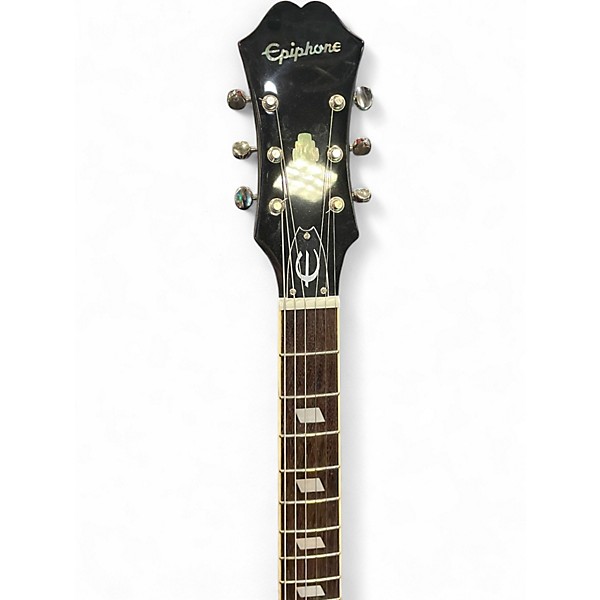 Used 2021 Epiphone RIVIERA Sparkling Burgundy Hollow Body Electric Guitar
