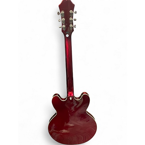 Used 2021 Epiphone RIVIERA Sparkling Burgundy Hollow Body Electric Guitar