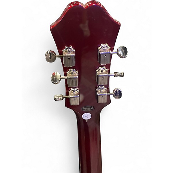 Used 2021 Epiphone RIVIERA Sparkling Burgundy Hollow Body Electric Guitar