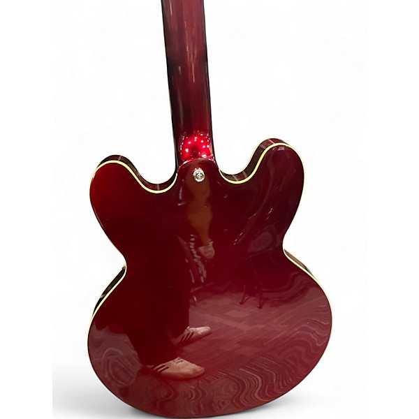 Used 2021 Epiphone RIVIERA Sparkling Burgundy Hollow Body Electric Guitar