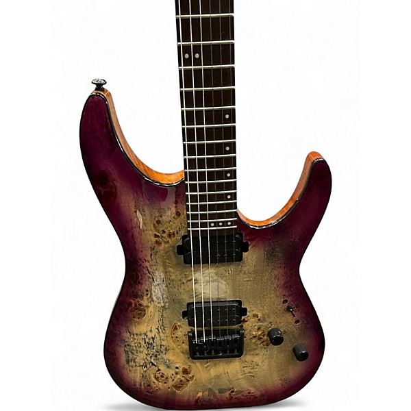 Used Schecter Guitar Research CR6 Aurora Burst Solid Body Electric Guitar