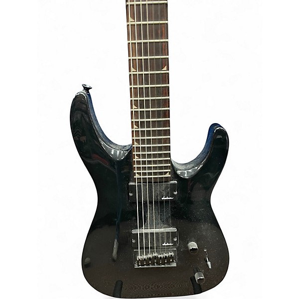 Used Jackson JS22-7 Dinky 7 String Black Solid Body Electric Guitar
