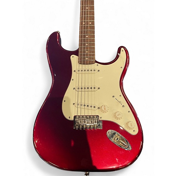 Used Squier Classic Vibe 1950S Stratocaster Left Handed Candy Apple Red Electric Guitar