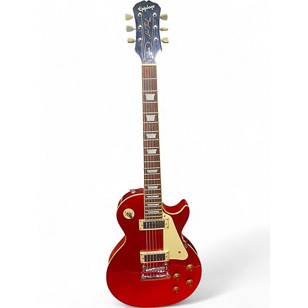 Used Epiphone Les Paul Deluxe Red Sparkle Solid Body Electric Guitar