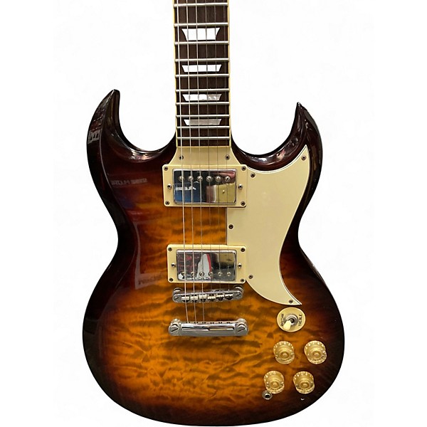 Used Greg Bennett Design by Samick TR-2 VS BURST Solid Body Electric Guitar