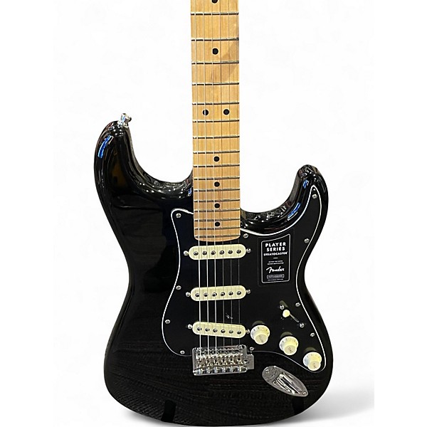 Used Squier Standard Stratocaster Black Solid Body Electric Guitar