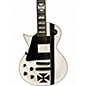 Used ESP LTD Iron Cross LH Black and White Solid Body Electric Guitar
