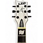 Used ESP LTD Iron Cross LH Black and White Solid Body Electric Guitar