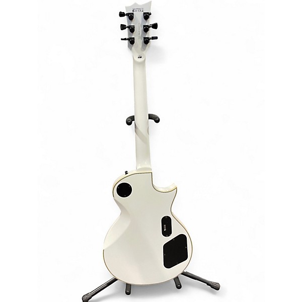 Used ESP LTD Iron Cross LH Black and White Solid Body Electric Guitar