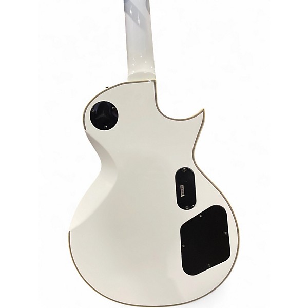 Used ESP LTD Iron Cross LH Black and White Solid Body Electric Guitar