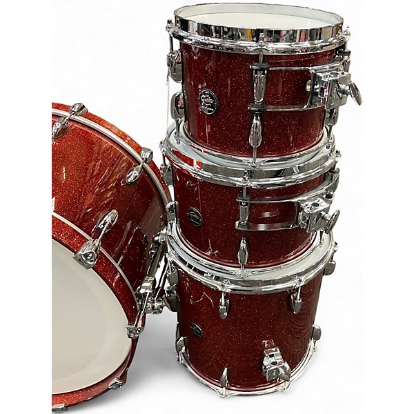 Used Gretsch Drums 6 Piece Renown red sparkle Drum Kit