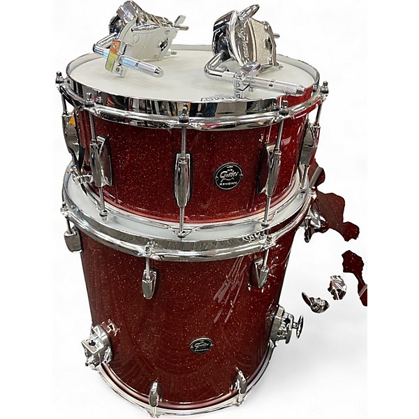 Used Gretsch Drums 6 Piece Renown red sparkle Drum Kit