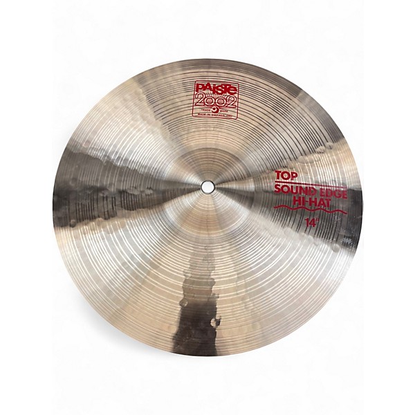 Used Paiste 14in 2002 Sound Edge Hihat Pair Cymbal