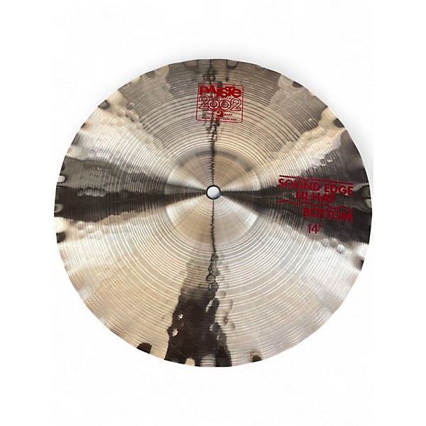 Used Paiste 14in 2002 Sound Edge Hihat Pair Cymbal