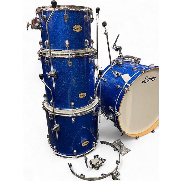 Used Ludwig 4 Piece Centennial Blue Sapphire Drum Kit