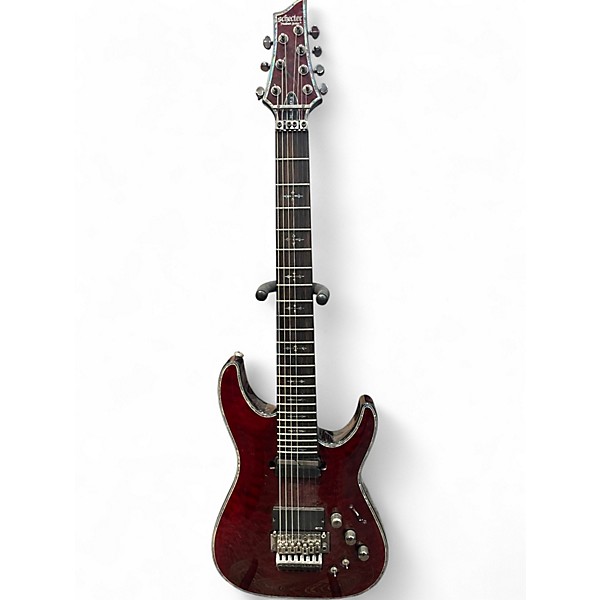 Used Schecter Guitar Research HELLRAISER S 7 STRING Black Cherry Solid Body Electric Guitar