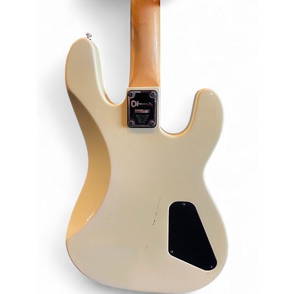 Vintage 1980s Charvel 2B White Electric Bass Guitar