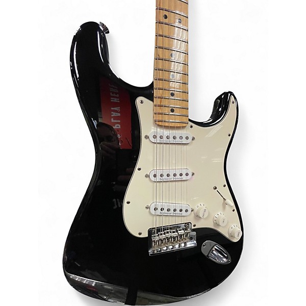 Used 2008 Fender American Standard Stratocaster Black Solid Body Electric Guitar