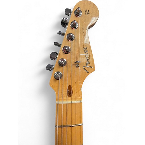 Used 2008 Fender American Standard Stratocaster Black Solid Body Electric Guitar