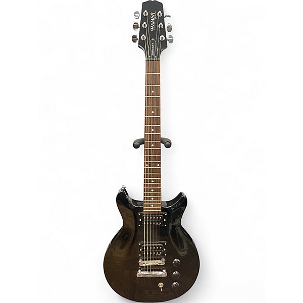 Used Hamer Sunburst A/T2 Black Solid Body Electric Guitar