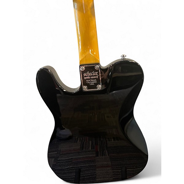 Used Schecter Guitar Research Diamond Series PT Black Chrome Solid Body Electric Guitar